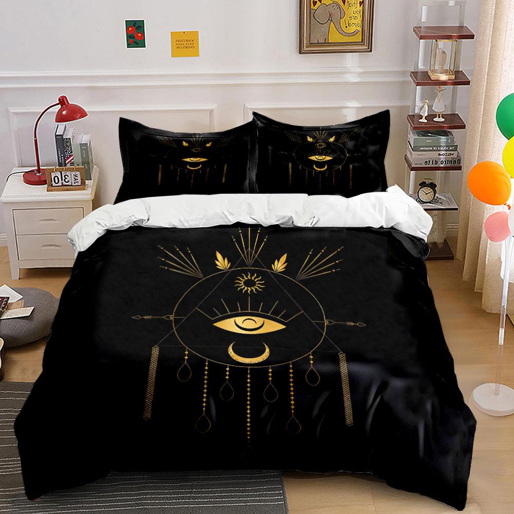 Bohemian Eye Art Decor Set Soft Comfortable Duvet Cover Bedding Set Included 1*Duvet Cover & 2*Pillowcases, Gift