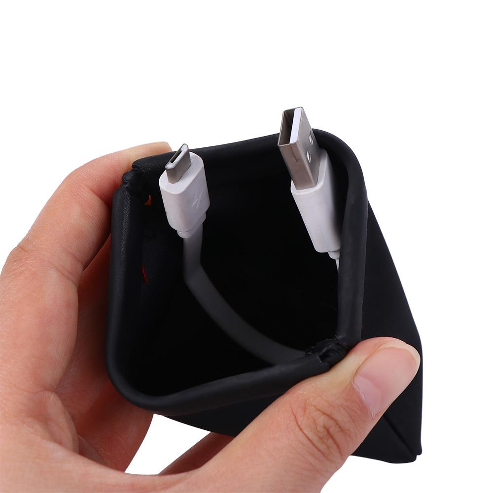 Automatic Closing For Cable Earphone Storage Bag Earbuds Pouch USB Cable Organizer Headphone Case