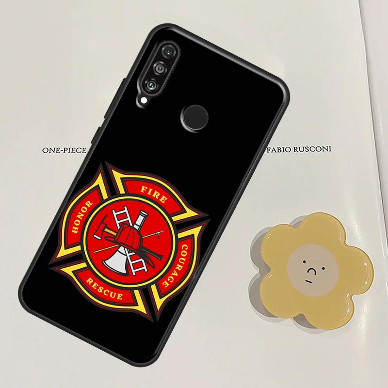 Firefighter Fire Department Fireman For Huawei Nova 11 9 10 SE Y60 Y70 Y90 Y61 Y91 Nova 3i 7i 8i 11i P20 P40 Lite P30 Pro Case