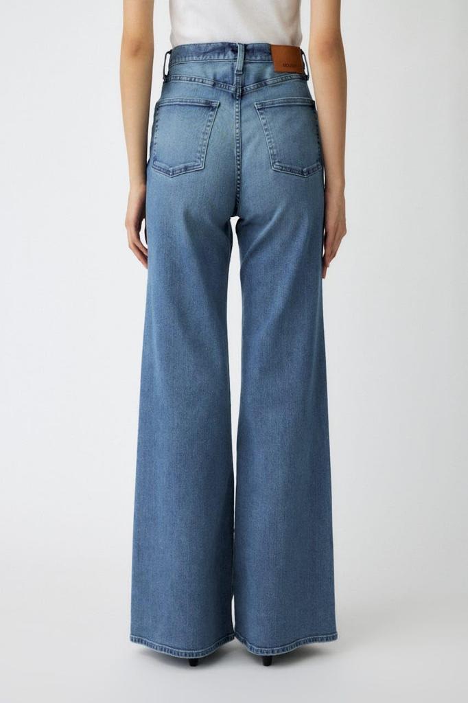 Moussy Damen Fortgeschrittene Lange Schlag-Jeans, Größe 27, Blau, 010IAA12-3071