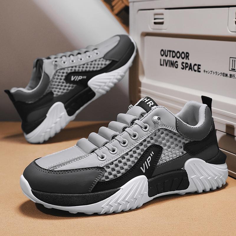 Neue Allgleiches fliegende rutschfeste Herrenschuhe Frühling und Sommer atmungsaktive Sportschuhe Laufschuhe Freizeitschuhe leichte Netzschuhe