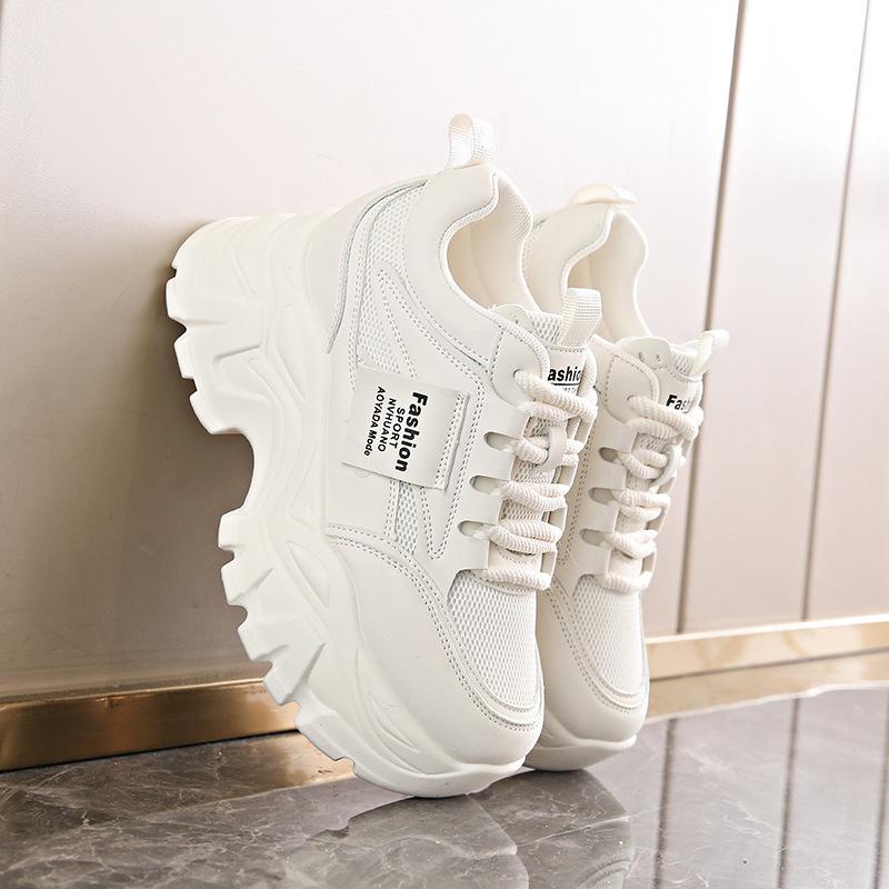 

Women s shoes new spring thick sole inner height increase women s small height sports shoes versatile 40