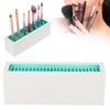 Makeup Brush Holder Display Silicone Cosmetic Lipstick Holder Box Makeup Storage Box(Lake Blue Black )