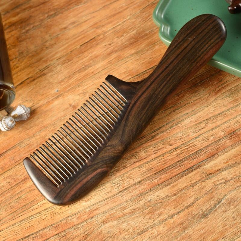 Tan Mujiang Black Sandalwood Comb Gift Box