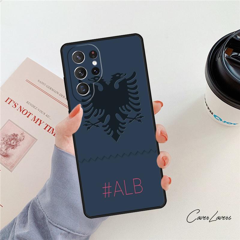 Albanië Albanezen Vlag telefoonhoesje Voor Samsung Galaxy S24 S25 S23 S22 Ultra Note 10 20 Plus S20 S21 FE Cover For S21(S30)ultra 5G