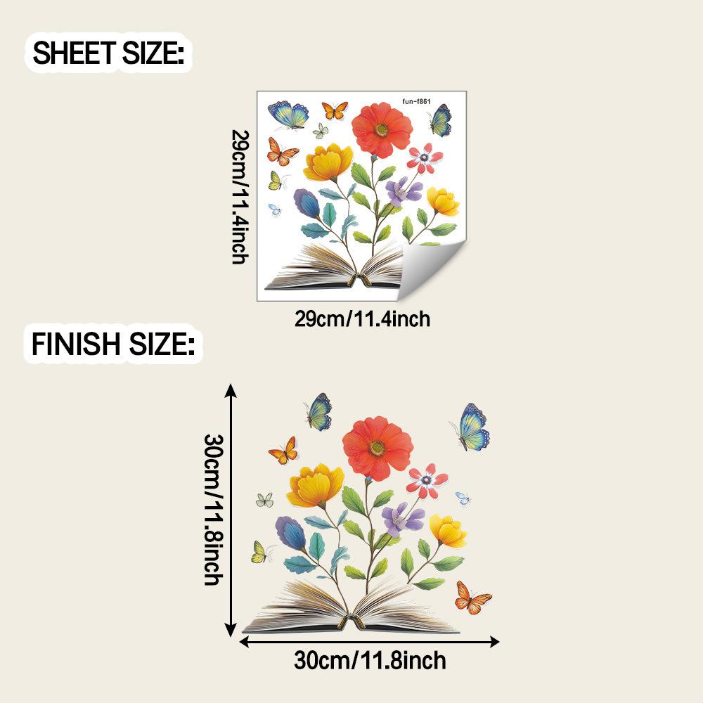 

Flower and Butterfly Home Wall Decoration and Beautification Stickers From Creative Books