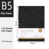 A6/A5/B5 Leather 2025 Business Schedule, Student Daily Planner, 365-day Record Book, Notepad, Memo, 176 Sheets, 352 Pages