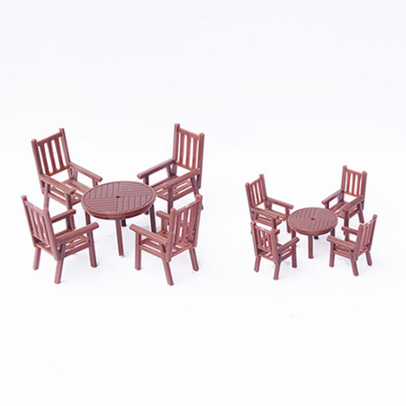 1 Set Of Mini Simulation Table And Chair Model Scene Toy Furniture Accessories