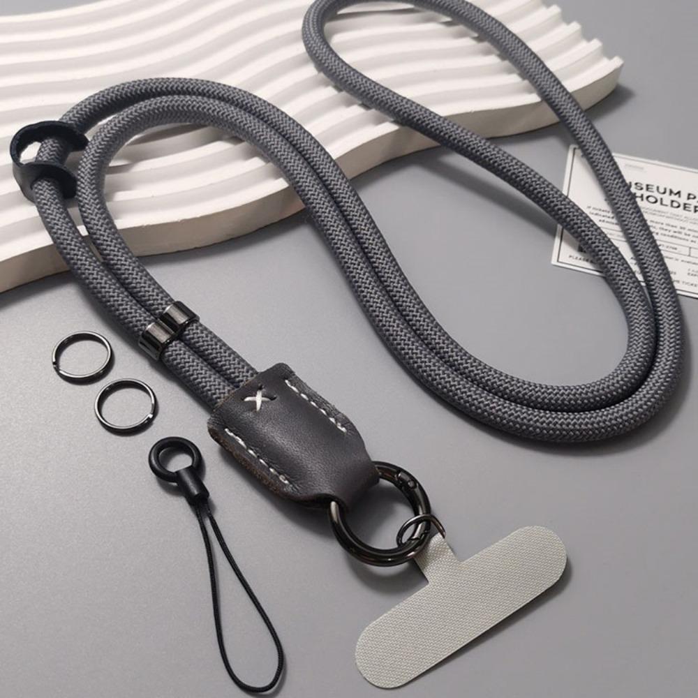 

Adjustable Crossbody Phone Strap Neck Hanging Mobile Phone Chain Mobile Phone Lanyard Men Women темно серый