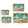 1pc 2D Flat Hello Summer Beach Palm Tree Watermelon Flannel Door Mat Non Slip Tropical Holiday Rug For Entryway Patio Floor