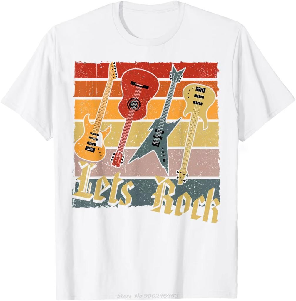 2026 New Rock Guitar Tshirt Unisex Oversized Casual Tee
