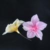 Handmade Silk Yarn Lily Flower 55cm Flower Diameter Pearl Stamen Wedding Road Lead Flower Transparent Silk