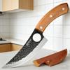 Kitchen Knife Forged Butcher Knife Wooden Handle Professional Stainless Steel Boning Knife Cutter Full Tang with Cover
