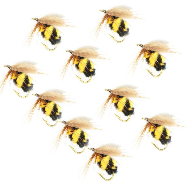 Nagelneu und hochwertig, 10 Stück, Nr. 10, künstliche Insekten, Fliegenfischen, Forelle, Bumble, Köder, Köder, SCZ7517 V9O4