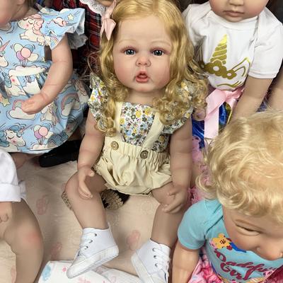 55 CM 3D Cilt Yumuşak Dokunuş 22 Inç Tam Vücut Silikon Yeniden Doğmuş Bebek Bebek Kız Giyinmek Için Yıkanmak Oyuncak Doğum Günü Hediyesi