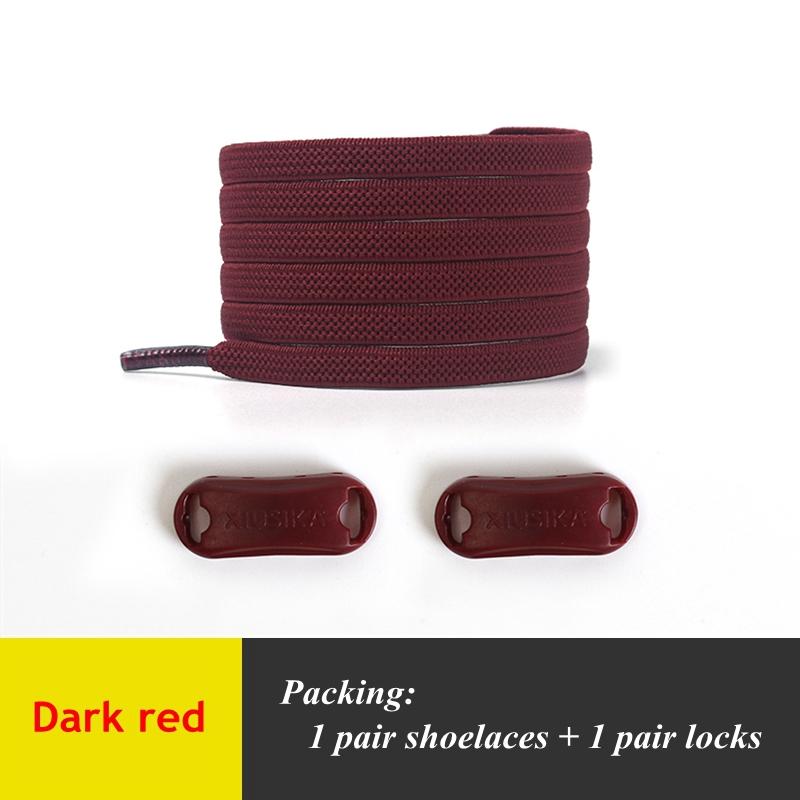 1Pair No Tie Shoelace Flats Elastic Shoe Laces Kids Adult Sneakers Shoelace Quick Lazy Laces 24 Color Buckle Strings Sports Shoe