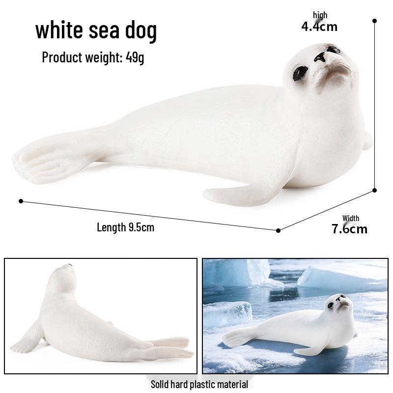 Realistic Polar Animal Toy Set: Polar Bear, Ferret, Reindeer, Seal, Orca, Arctic Hare, Walrus Figurines.