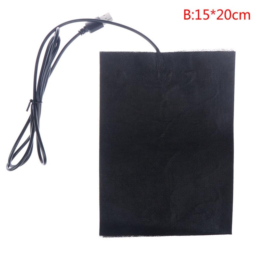 Black Fiber Heated Pads Kneepad Waist-protected Heating Warm Pads Winter Warm USB Seat Cushion Heating Film Jacket Coat Heating