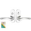 MIWA (Miwa Lock) ZLT90211-8 Door Knob, Lever Handle Lock, Display Lock, Replacement with Key, for Indoor Doors, 28-40mm Thick, Silver, Replacement Ins