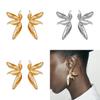 Beautifully Gold Crafted And Silver Floral Leaf Earrings For Trendy Women In Fashion Fall