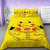 Pikachu Duvet Covers Pokemon Kids Cartoon Bedding Set Quilt Cover Twin Full Bedroom Bed Decor for Teens Best Gifts Comfortable