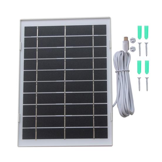 Solar Panel 8W High-Efficiency Output IP65 Waterproof Security Camera Power Supply Single Crystal Silicon Solar Panel