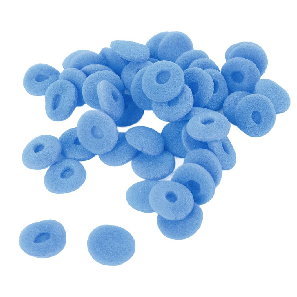 50PCS Foam Earbuds Cover 15mm Sponge Earbuds Replacement Ear Pads Tips Protector for MP3 MP4 Tablets Earphones Blue