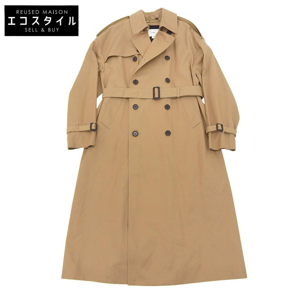HYKE Men's Beige Trench Coat with Liner, Size 1 Small, 17449-0901 coat 1 SMALL beigeUsed