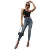 European and American women's clothing summer new fashion hollow vest sexy shoulder tank jacket