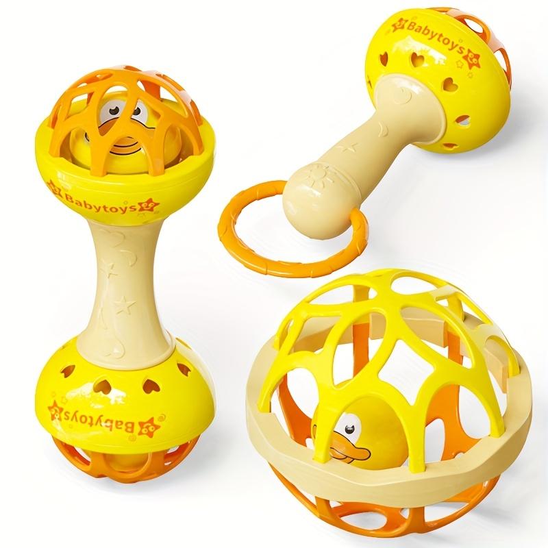 3/1pcs Baby Toddler Double-headed Hand Rattles Soothing Hand Grip Rattles Playthings Infant Rattle Infant Nibbling Playthings Infant Playthings