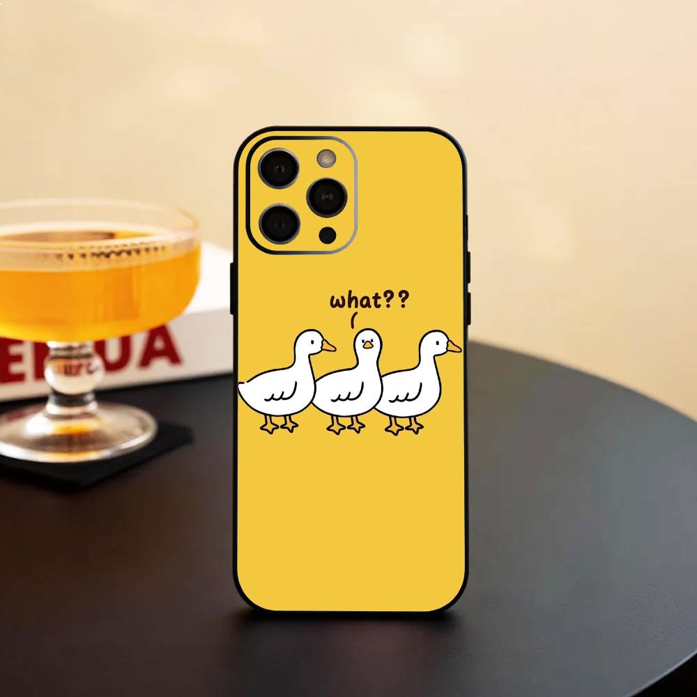 Adorable Yellow D-Duck   Phone Case Silicone Soft For IPhone 17 16 15 14 13 12 11 X XR Plus Pro Max Plus