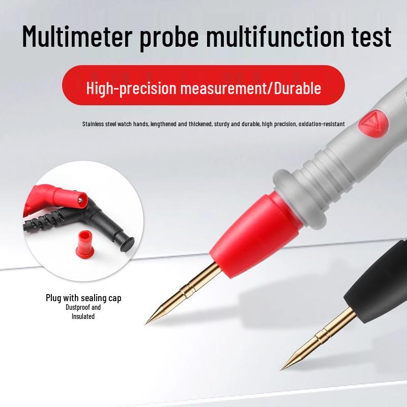 Multimeter Messleitung - Extra scharfe Stahlnadelspitze & Silikonkabel