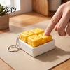 Relaxing Desk Accessories 3D Printed Cheese Clicker Toy, Portable Cube Fidget Anxiety Relief Gadget Sensory for Adults and Kids
