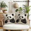 2pcs Cute Panda Drinking Coffee Letter B Throw Pillow Cover Home Decor Cushion Case Cushion Cover