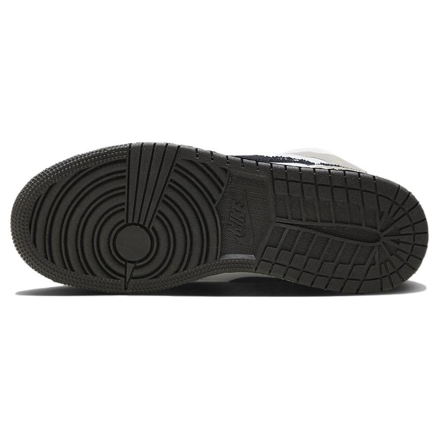 Air Jordan 1 Mid SE Craft GS Inside Out - Cement Grey Sneakers Dziecięce Czarne Białe Tech-Grey FD9091-002