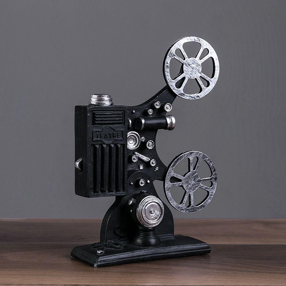 Handmade Movie Film Projector Sculpture Exquisite Projector Model Cinema Projector Ornaments Cafe