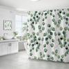 Waterproof Shower Curtain 3D Printing Tropical Jungle Plant Leaves Flowering Season Polyester Shower Curtain Free Hook
