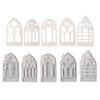 5pcs Candlesticks Silicone Molds Gothic House Candle Holder Castings Molds
