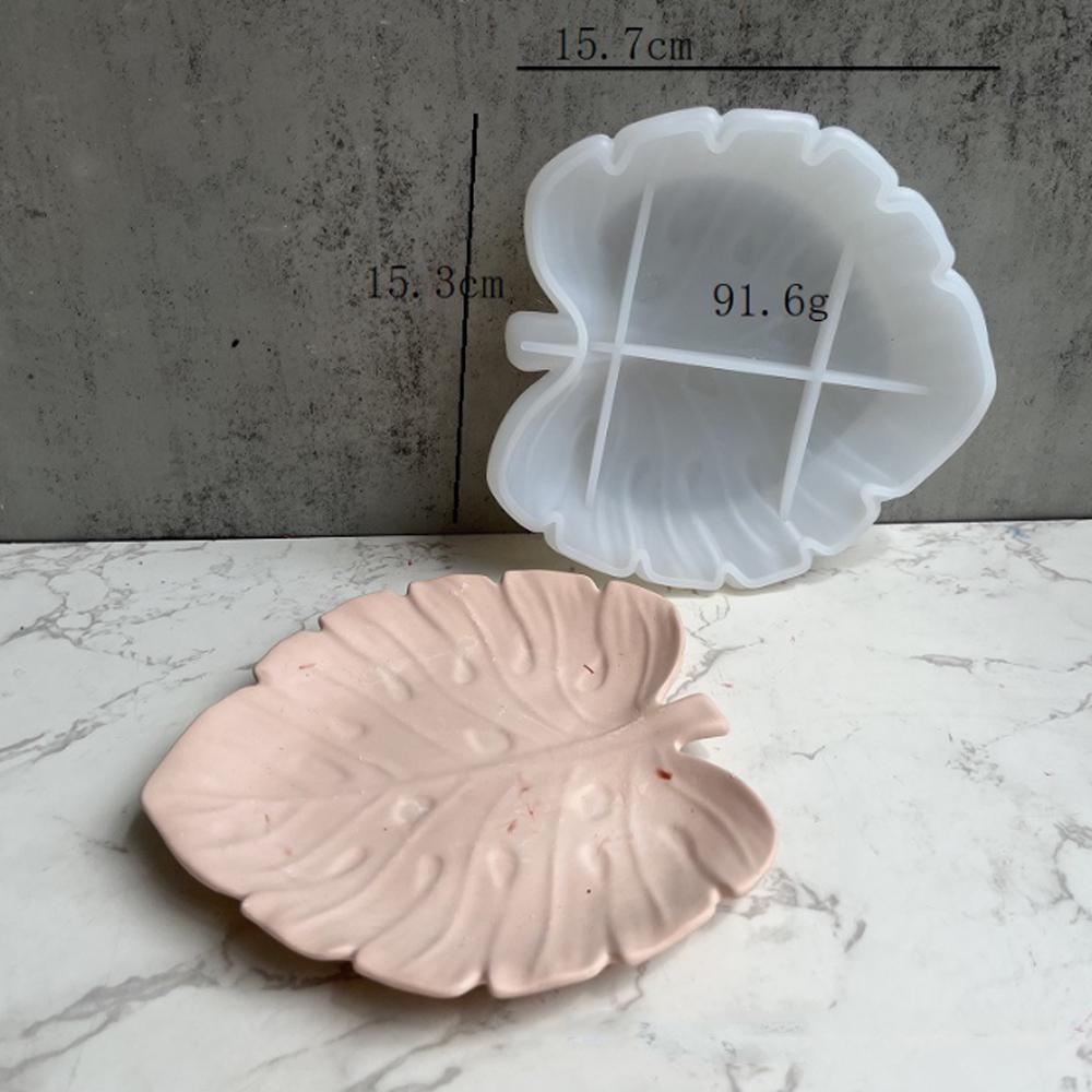 Leaf Shape Tray Mould Silicone Resin Epoxy Mold Jewerly Storage Dish Plate Concrete Mold Handicraft Making Tool Home Decoration