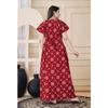 Beautiful Cotton Printed Maxi Gown Indian Women Sleepwear Nightwear Ethnic Gown