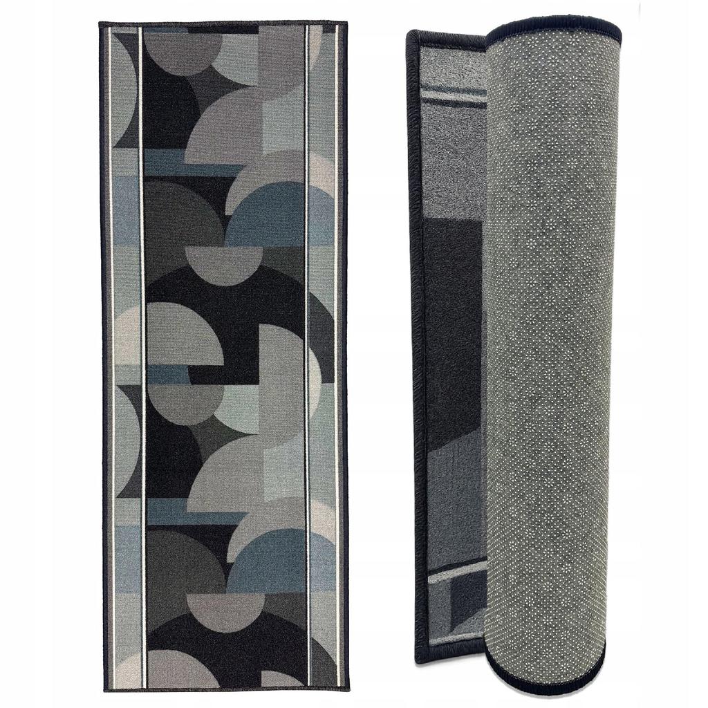 [7] CHAMELEON GRAU 67 x 250cm Rutschfester Teppich D6951