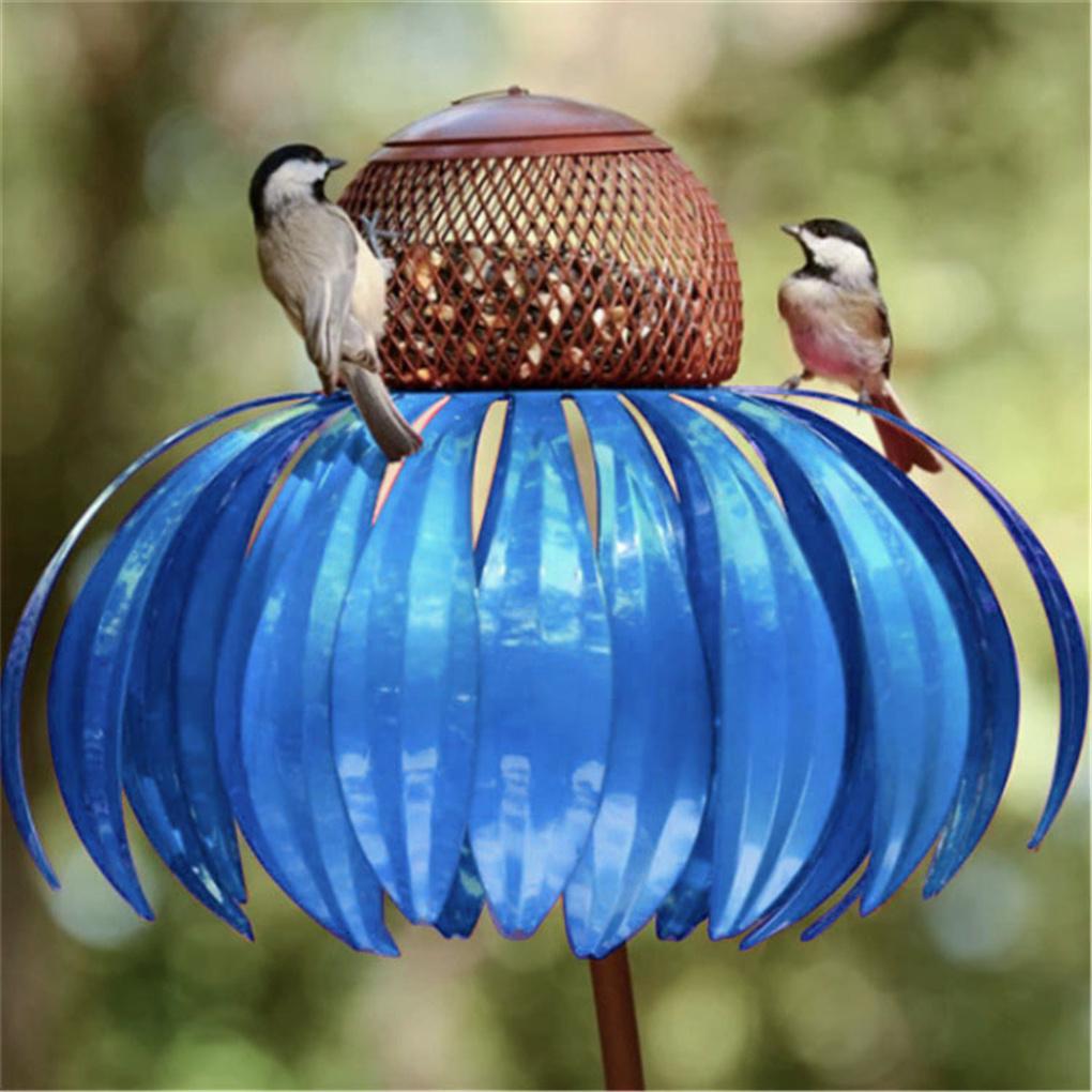 Creative Sensation Coneflower Bird Feeder Outdoor Garden Flower Yard Decor