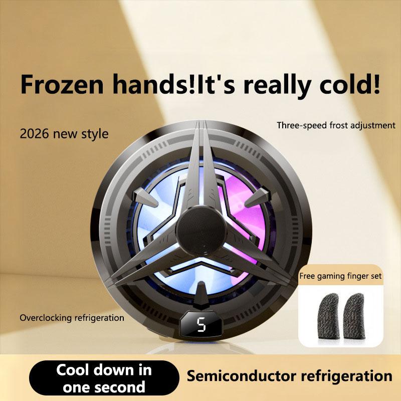 Magnetic Back Clip Icing Radiator Universal Gaming Mobile Cooling Fan Mobile Phone Radiato For Gaming Live Streaming Tablet iPad