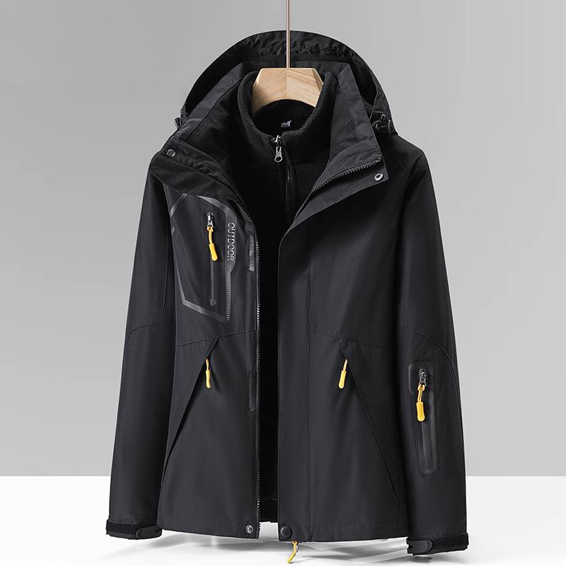 Outdoor Three-in-one Jacket for Women with Removable Liner Mountaineering Jacket for Women, Windproof and Waterproof