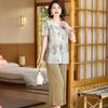 Mom's New Chinese Style Two-Piece Set: Spring/Autumn Blouse & Summer Set for Middle-Aged and Elderly Women, 2026