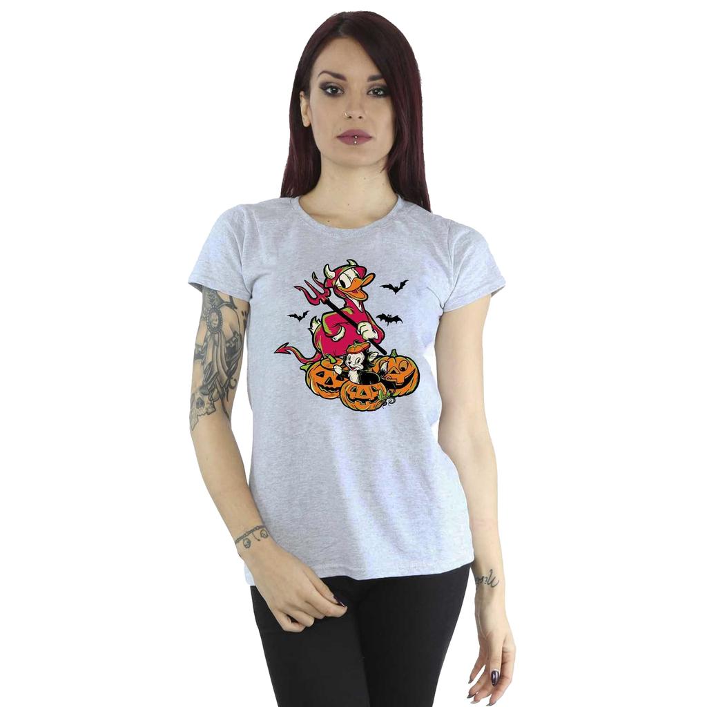 Disney Womens/Ladies Donald Duck Devil T-Shirt
