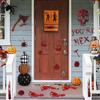 1 Package Halloween Bloody Sticker with Hand Foot Print Self-Adhesive Window Clings Horror Blood Splatter Halloween Party Wallpaper Clear Sticker
