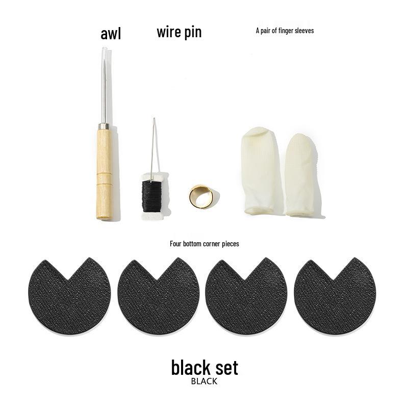 Longxiong Bag Repair: 7cm Leather Bag Bottom Corner Patch for DIY Accessories & Crochet Projects