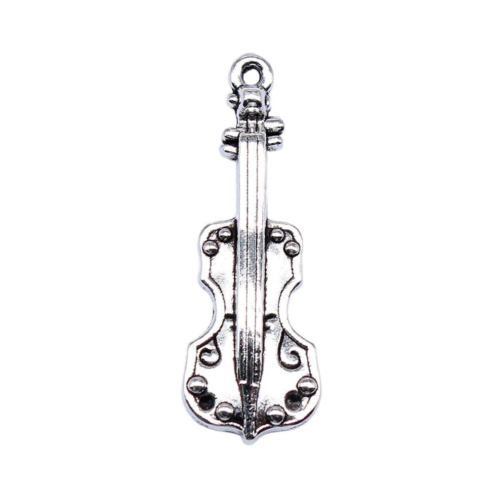 Musical Charms Multi Color Alloy Guitar Pendants For Music Themed Jewelry Making