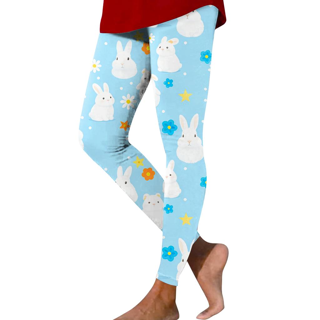 Pantaloni da Yoga Elasticizzati Slim da Donna Casual alla Moda per Esterno con Stampa Natalizia Pantaloni Corti